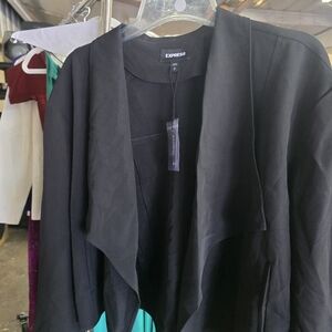 Express Women's Black Open-Front Blazer